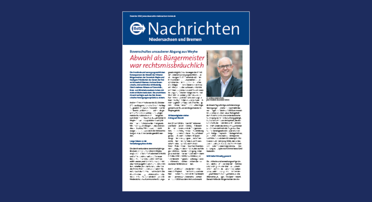 BdSt-Nachrichten Niedersachsen und Bremen Dezember 2019 BdSt-Nachrichten Niedersachsen und Bremen Dezember 2019