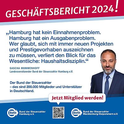 Geschäftsbericht 2024: Hamburg im Ausgabenrausch! Geschäftsbericht 2024: Hamburg im Ausgabenrausch!