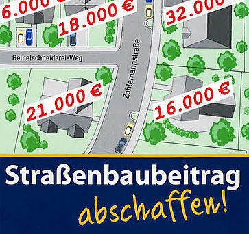 Straßenbaubeitrag ohne Wenn und Aber vollständig abschaffen 