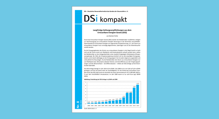 DSi kompakt Nr. 8 - Langfristige Zahlungsverpflichtungen aus dem  Erneuerbare Energien Gesetz (EEG)