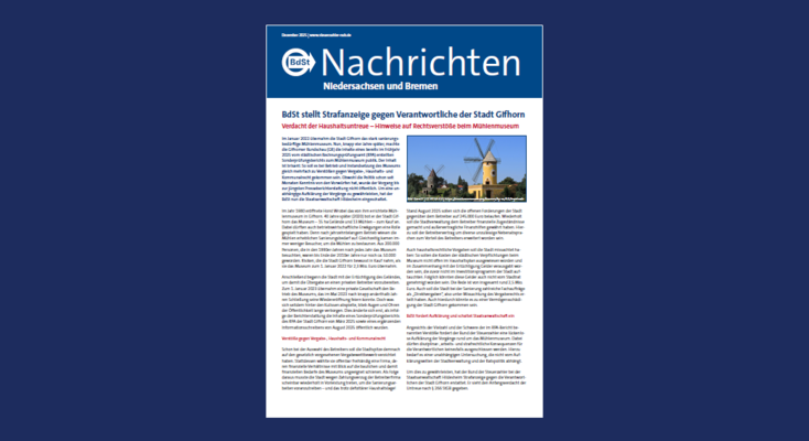 BdSt-Nachrichten Niedersachsen und Bremen Dezember 2025 BdSt-Nachrichten Niedersachsen und Bremen Dezember 2025