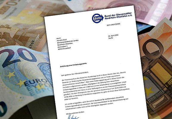 Entlastungsprämie: Brandbrief an Wüst und Optendrenk