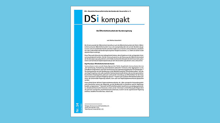 DSi kompakt Nr. 54 – Öffentlichkeitsarbeit der Bundesregierung