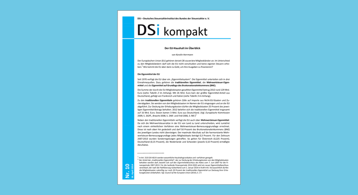 DSi kompakt Nr. 10 - Der EU-Haushalt im Überblick