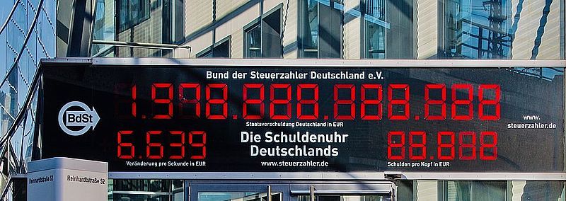 Die Schuldenuhr tickt jetzt im Corona-Krisenmodus Die Schuldenuhr tickt jetzt im Corona-Krisenmodus