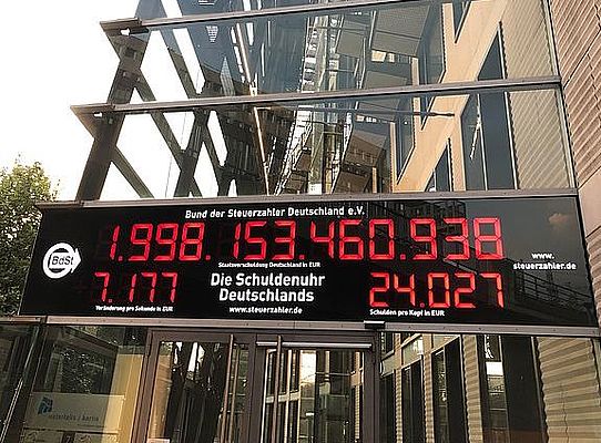 Die Schuldenuhr wird 25! Darum ist sie so wichtig wie nie zuvor Die Schuldenuhr wird 25! Darum ist sie so wichtig wie nie zuvor