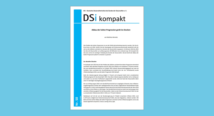 DSi kompakt Nr. 50 Abbau der kalten Progression gerät ins Stocken DSi kompakt Nr. 50 Abbau der kalten Progression gerät ins Stocken