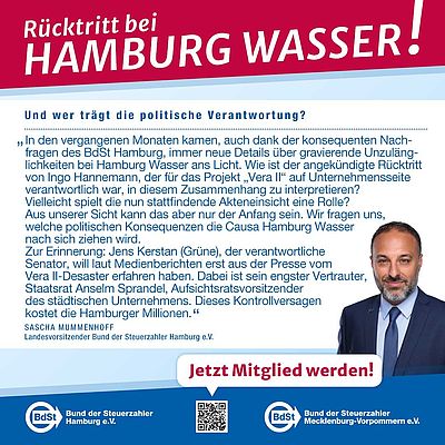 „Hamburg Wasser: Und wer trägt die politische Verantwortung?“ „Hamburg Wasser: Und wer trägt die politische Verantwortung?“