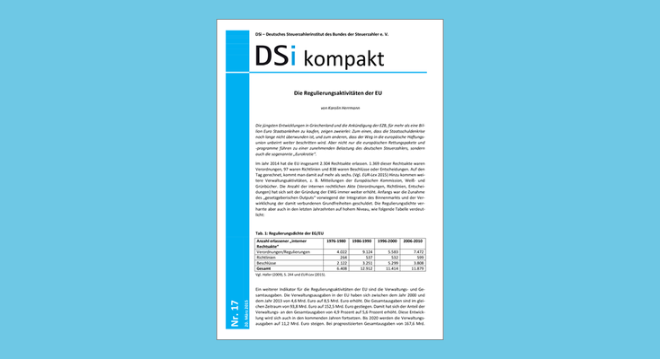DSi kompakt Nr. 17 - Die Regulierungsaktivitäten der EU