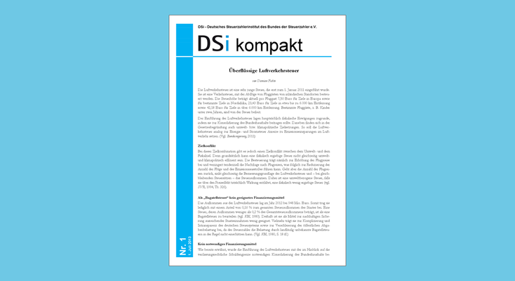 DSi kompakt Nr. 1 - Überflüssige Luftverkehrsteuer DSi kompakt Nr. 1 - Überflüssige Luftverkehrsteuer