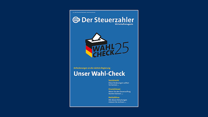 DER STEUERZAHLER Januar/Februar 2025 DER STEUERZAHLER Januar/Februar 2025