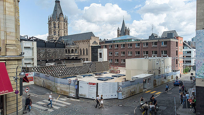 Miqua-Baustelle in Köln droht Baustopp Miqua-Baustelle in Köln droht Baustopp