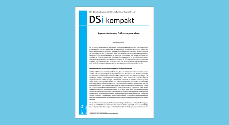 DSi kompakt Nr. 42 - Argumentarium zur Entfernungspauschale DSi kompakt Nr. 42 - Argumentarium zur Entfernungspauschale