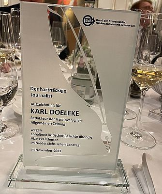 Auszeichnung für Karl Doeleke