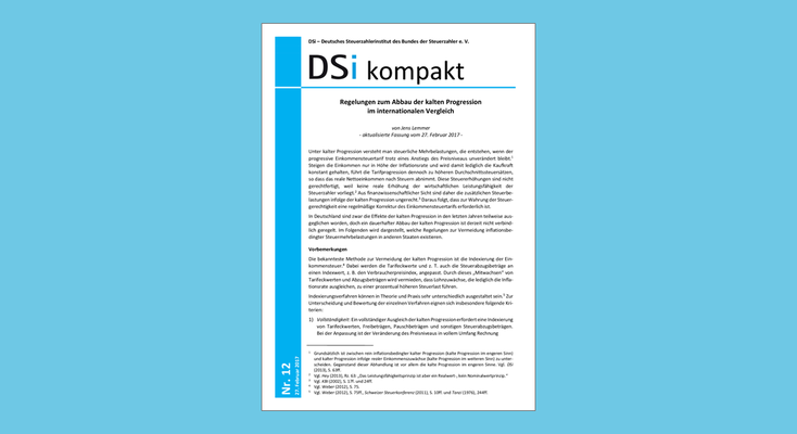 DSi kompakt Nr. 12 - Regelungen zum Abbau der kalten Progression im internationalen Vergleich