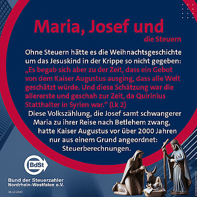 Maria, Josef und... die Steuern Maria, Josef und... die Steuern