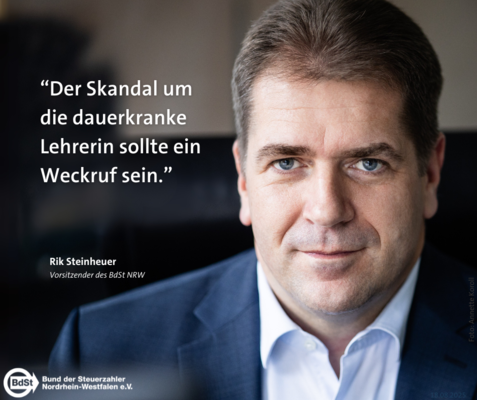 Dauerkranke Lehrerin in NRW: BdSt fordert strengere Kontrollen Dauerkranke Lehrerin in NRW: BdSt fordert strengere Kontrollen