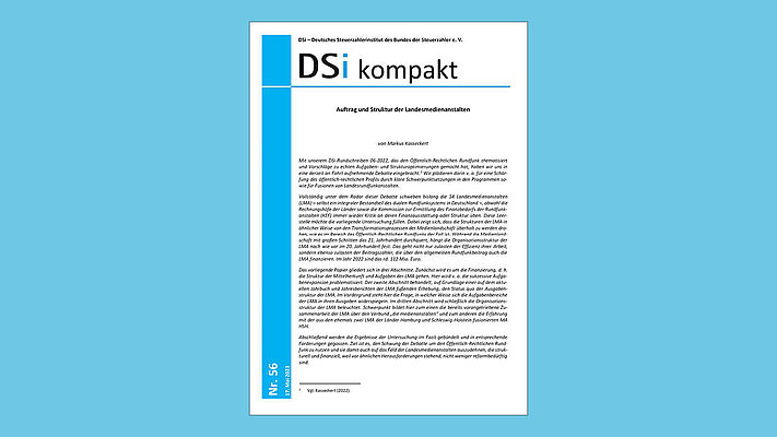 DSi kompakt Nr. 56 – Auftrag und Struktur der Landesmedienanstalten