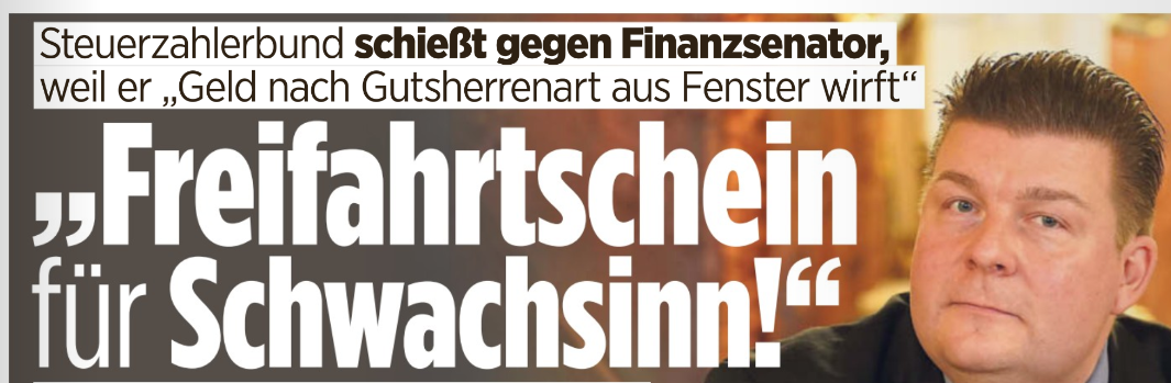 Die BILD kritisiert in der heutigen Ausgabe den Neustartfonds City und Zentren.