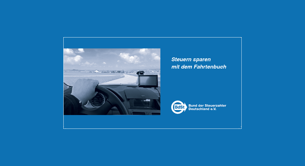 Kostenlos erhältlich beim Bund der Steuerzahler Hamburg: das BdSt-Fahrtenbuch.