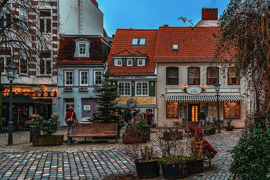 Häuser und und Ladengeschäfte in der Bremer Altstadt