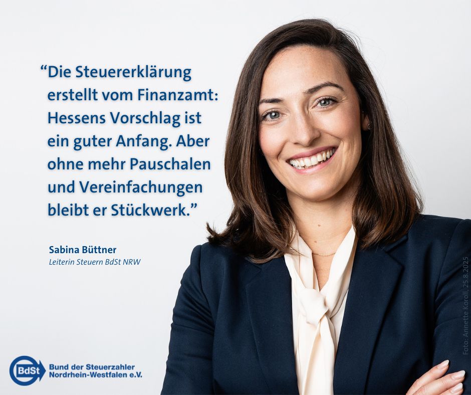 Sabinar Büttner, Leiterin Steuern beim BdSt NRW