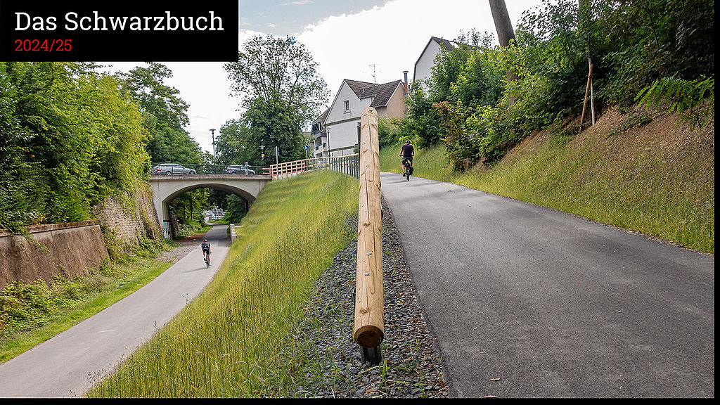 Balkantrasse in Burscheid: Oben an der Brücke sollte die Aussichtsplattform entstehen.