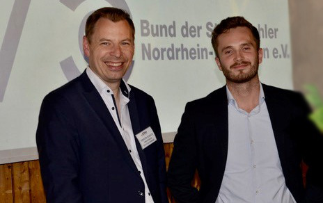 BdSt NRW-Haushaltsreferent Joscha Slowik (r.) mit CDU-Stadtverbandsvorsitzendem Torsten Schulte in Sprockhövel.