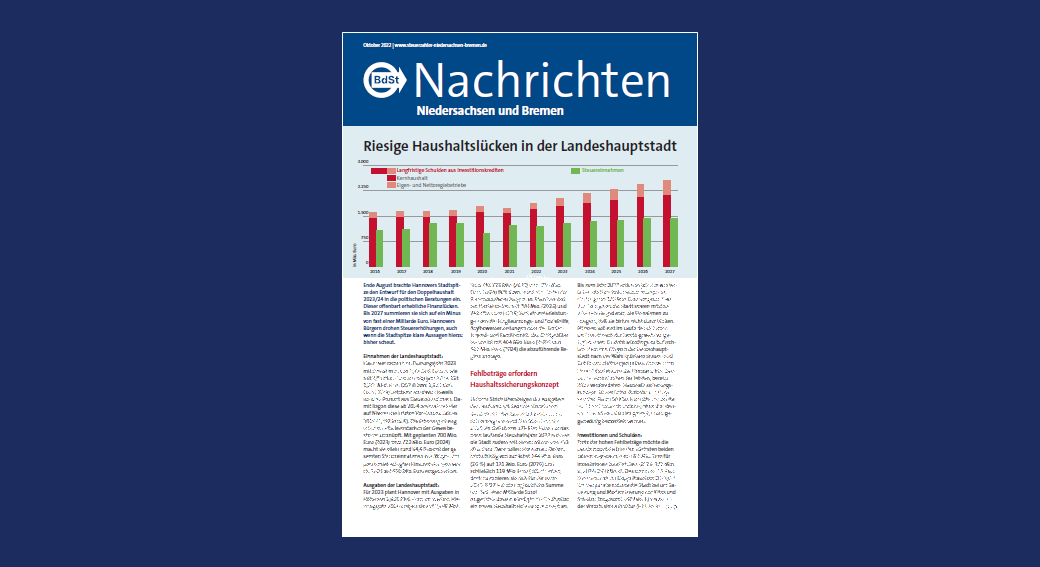 BdSt-Nachrichten Niedersachsen und Bremen Oktober 2022