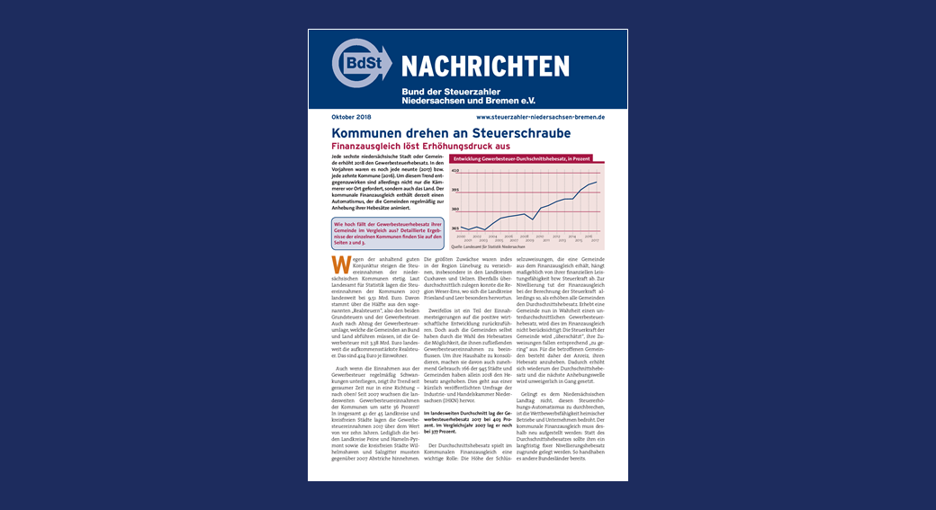 BdSt-Nachrichten Niedersachsen und Bremen Oktober 2018