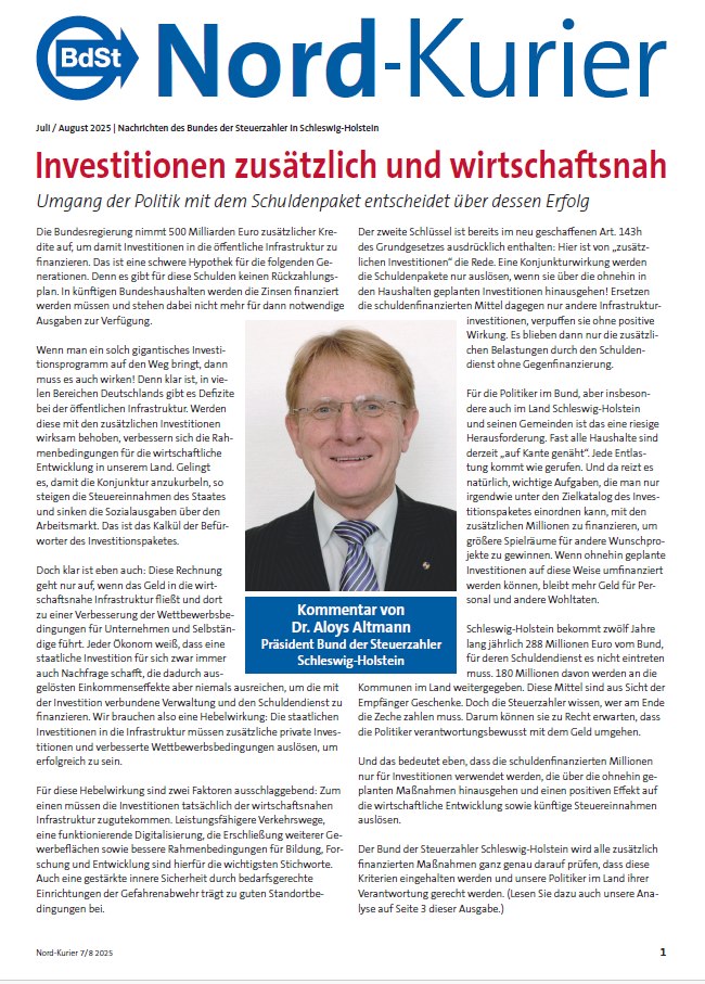 Landesbeilage Schleswig-Holstein Juli August 2025