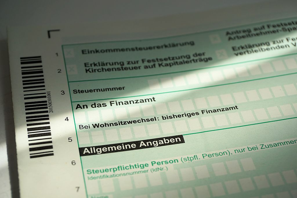 Einkommensteuer - Einkommensteuererklärung - Formular