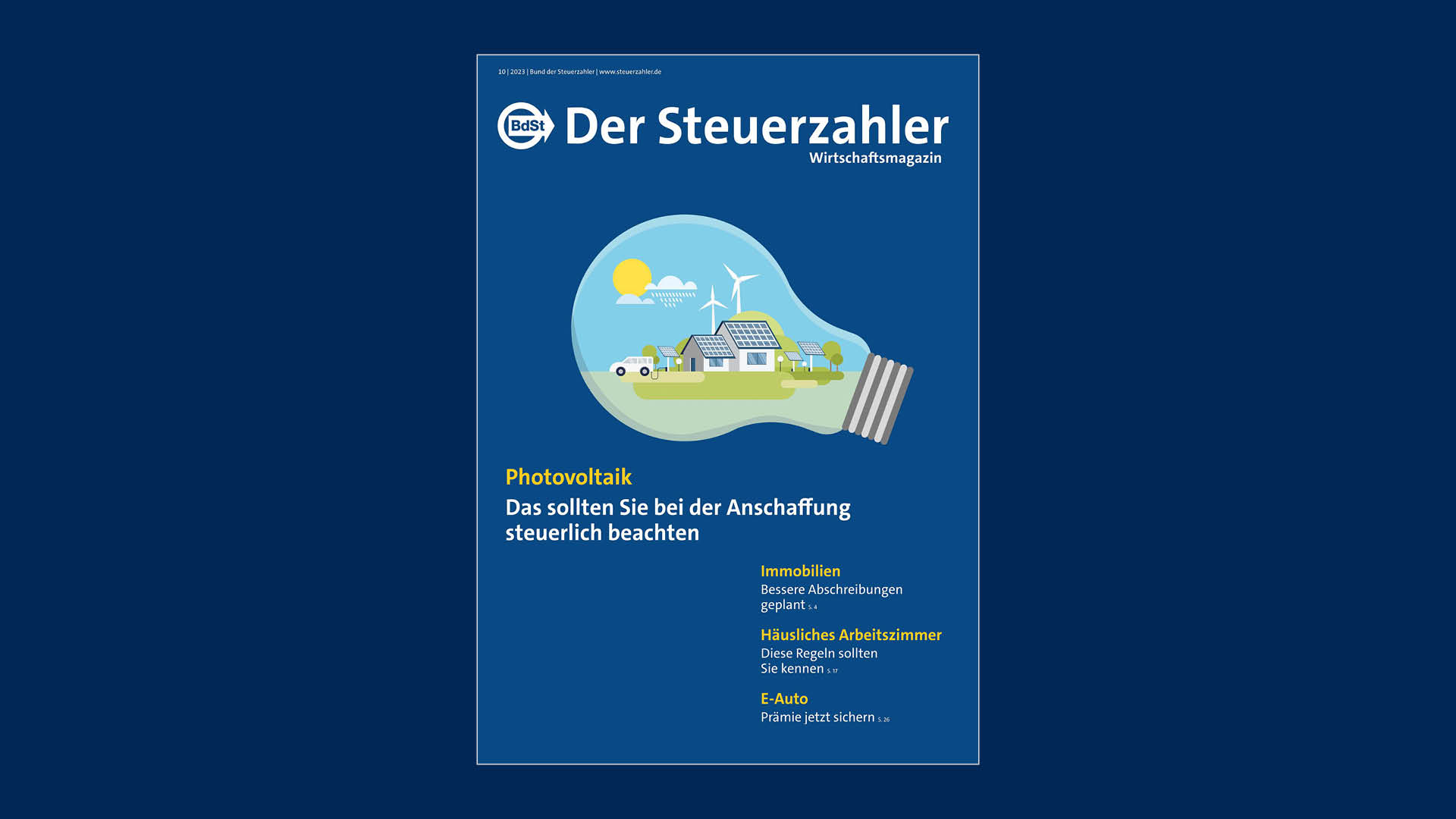 Der Steuerzahler Wirtschaftsmagazin Ausgabe Oktober 2023 Cover