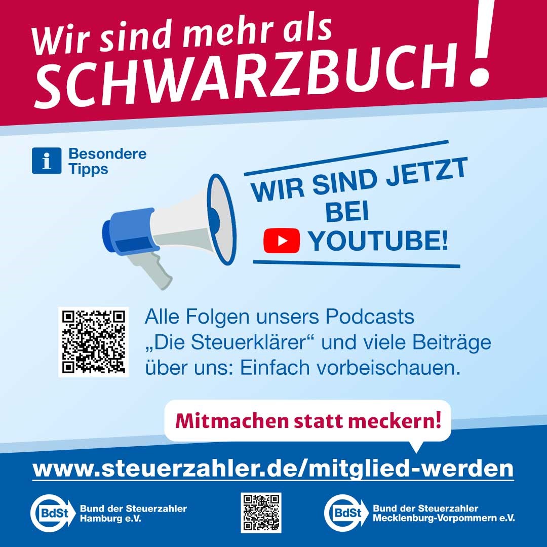 Den BdSt-Podcast "Die Steuerklärer" gibt es auch auf YouTube